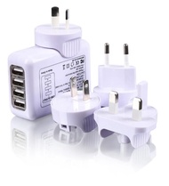 四口USB充電器（5V直流2.1A）USB charger with 4 port USB port  (5Vdc2.1A)