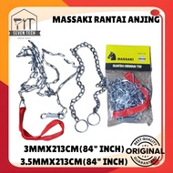 MASSAKI DOG CHAIN STAINLESS ANIMAL CHAIN/ 3MMX213CM(84" INCH) 3.5MMX213CM(84" INCH)/