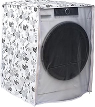 Classic Front Load Washing Machine Cover for LG 6.5 Kg & 8Kg (63Cmsx63Cmsx81Cms_Half White,Grey) Pac