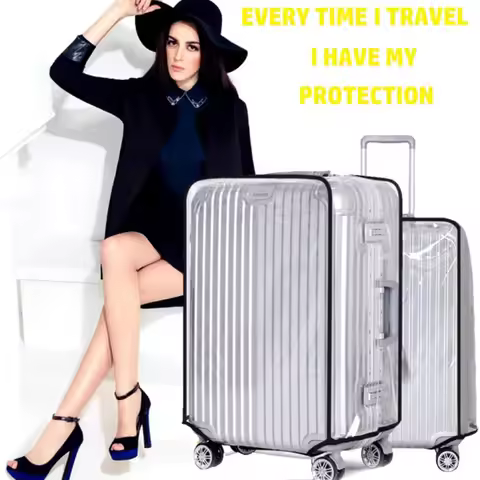 Reusable Clear Transparent Suitcase Cover PVC Luggage Protector Bag Waterproof Dustproof Travel Case