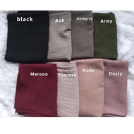 Hijab pashmina crinkle airflow Panjang 70cmx170cm Tebal Anti Kusut