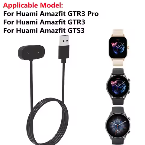 1m USB Charging Cable For Amazfit GTR3 GTS3 Pro Smart Watch Dock Charger Cradle Adapter For Amazfit 