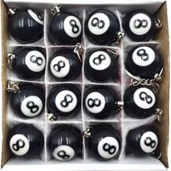 Keychain bola snooker 25mm/32MM Lucky Differet Color Billiard Ball Gifts Snooker Table No8 Black Key