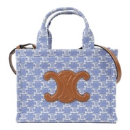 CELINE 帆布Small Cabas Thais金扣手挽肩背兩用袋