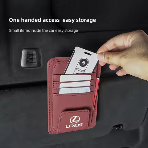 Car Sun Visor Card Bag Storage Clip Glasses Storage Accessories For Lexus F SPORT ES UX 300e GS GX I