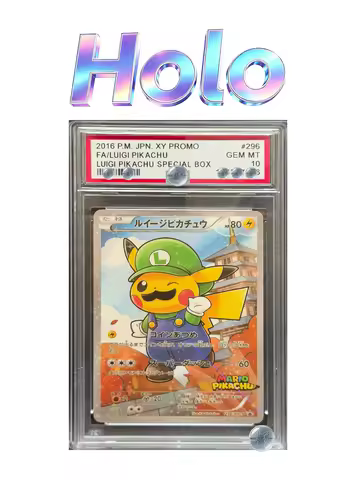 XY Promo FA/LUIGI PIKACHU SPECAIL Art Luigi Pikachu Graded 2016 JP Card GEM MT 10 Art Rare Pokemon T