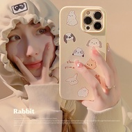 Soft and Creamy Rabbit for Iphone 15 15plus 15pro 15promax 14 14plus 14pro 14promax 13mini 13 13Pro 13pro Max 12Mini 12 12 Pro 12 Pro Max 11 11 Pro 11 Pro Max X Xs Xr Xs Max 7 8 Plus Soft Cellphone Case Cover Shell