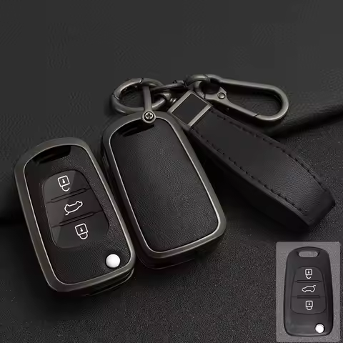 Zinc Alloy + Silicone Car Key Case For Hyundai i20 i30 ix20 ix25 ix35 Elantra Accent For KIA Rio 3 S