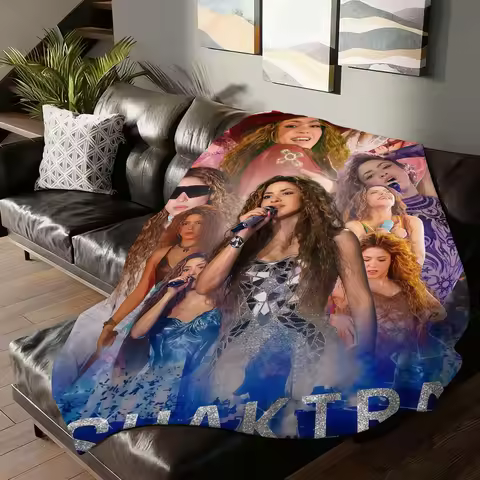 Colombian singer S-Shakira Blanket For Sofa Office Bed Plane Travel Sleep Read Relax Camping Soft An