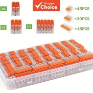 Wire Connector Assortment 90pcs Splicing Kit 2/3/5 Port for 28-14 AWG