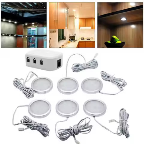 6 Pack Interior LED Spot Lights 12V LED Recessed Downlight 6000K 240 LM Ceiling Fixture Dimmable Rep