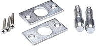Merriway® BH01780 (2 Pcs) Door Security Hinge Side Protection Steel Bolts and Plates BZP - Pack of 2