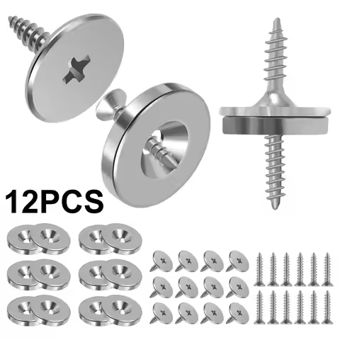 12PCS Cabinet Door Magnetic Closer Zero Space Strong Magnetic Suction Metal Magnetic Door Cabinet Hi