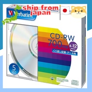 Verbatim Japan Rewritable CD-RW 700MB, 5 Discs, Silver Disk, 4-12x Speed SW80EU5V1