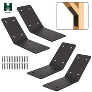 [Homyl] 4Pcs 45 Degree Angle Support Brackets, Weather Resistant, Corner Brace Support, for Porches 