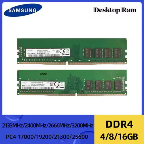 Samsung Memory RAM DDR4 4GB 8GB 16GB 3200MHz 2666MHz 2400MHz 2133MHz Desktop Ram 288pin Udimm for In