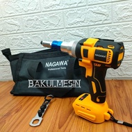 NAGAWA NGR20 Brushless Cordless Blind Riveting Gun mesin rivet baterai