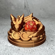 Dungeons and Dragons Polyhedron Dice D20 Display Stand 3D Printing Young Dragon Dice Stand