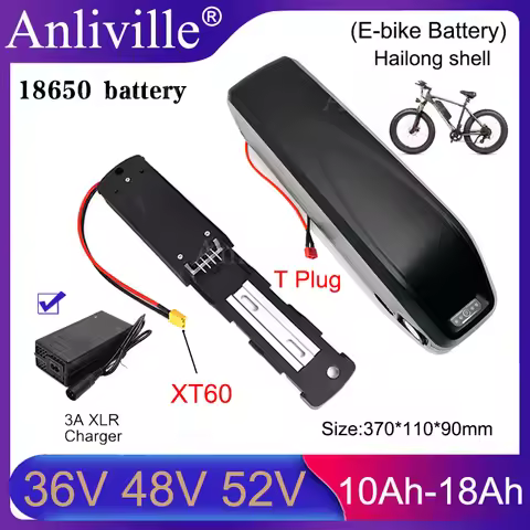 SM-36V 48V 52V Hailong 10Ah 12Ah 15Ah 18Ah 18650 E-scooter Battery Bafang For 1000W 1500W High Power