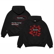 Pullover Hoodie Unisex Apocalypse Black Fleece Premium - Hitam apocalypse, M