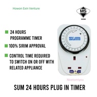 Original Sum 24 Hours Analog Programmer Timer 3pin Plug In Timer
