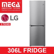 LG GB-B306PZ 306L 2-DOOR FRIDGE (3 TICKS)