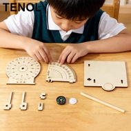 [TENOL] Wood Sundial Clock Model Educational Toy DIY Assembly Learning Toy Building Kit