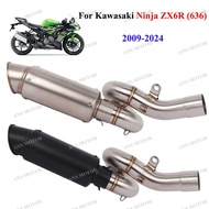 For Kawasaki Ninja Zx6r 2009-2024 Motorcycle Exhaust Escape Middle Link Pipe Slip On zx6r Exhaust Pi