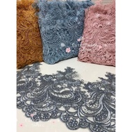 [Restock ] Border Lace/Lace 10 inch/Renda baju/Trimming Lace/Renda Sulam/renda baju pengantin/Lace Lebar