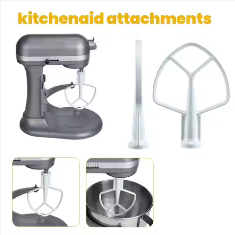 Doings K5AB K5SS Kitchen Mixer Aid Coated Flat Beater, Replacement for KitchenAid Mixer W10807813,97