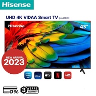 [ผ่อนชำระ 0%] Hisense UHD 4K VIDAA Smart TV รุ่น 43E6K ขนาด 43 นิ้ว ชำระเต็มจำนวน One
