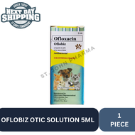 Oflobiz Ofloxacin Otic Solution Ear Drops 5mL For Pets & HuⓂ️🅰️ns