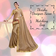 Deepavali Special Thrisha Designer Saree+Matching Clutch Bag/Indian Wear/ Diwali/Thrisha 26676