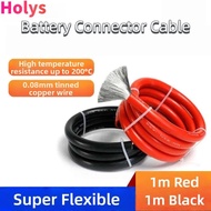 HOLYS Li Battery Connectors, Silicone Flexible Li Battery Cable,  8 10 12 14 16 18 20 22 24 26AWG 10