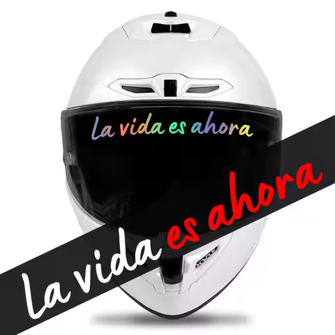 1PC La Vida Es Ahora Motorcycle Stickers Waterproof for Motorbike Helmet DIY Scooter Car Window Moti