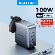 【Fro iPhone17】Vention 100W GaN Charger 4-Ports USB A USB C Charger QC4.0 PD4.0 Charging Adapter Type