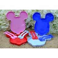 SET PINGGAN MICKEY MINNIE MOUSE TUPPERWARE