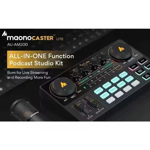 In stock MAONOCASTER Audio Interface Recording Studio Sound Card Audio Interface Multi-Channel Mixin