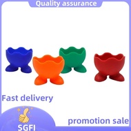 4 PCS Colorful Soft Silicone Egg Cup Boiled Egg Serving Cup Egg Tray Egg Holders Stands.fivepointsg