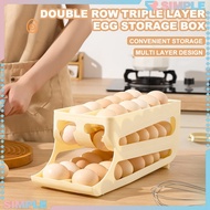 Eggs Storage Automatically Rolling Eggs Storage Box Container 2 Tier Rolling Eggs Organizer
