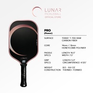 Lunar Pickleball Pro (Power) 14mm16MM ชมพู (Rose Gold) Toray T-700 Raw Carbon Fiber