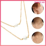 Necklace Choker Costume Jewellery for Women Faux Double Layer uiran