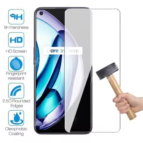Protective Glass For Realme 8 9 10 Pro 8i 8S 9i 10S 10T Tempered Glass On Realme 7 6 5 Pro 7i 6i 5i 