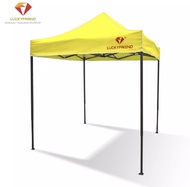 เต็นท์พับได้ Luckyfriend โครงเต้นท์ธรรมดาขนาด 2x2 เมตร (สีดำ) + ผ้าใบ 800D ชุดเต็นท์พับแบบประหยัด คุ