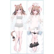 Vtuber Nachoneko Girl Cute Japanese Pillowcase Pillow Case Cover Decorative Hugging Body Bedding  Fu