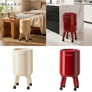 Devoko Wheeled Trash Can, Waste Container, Tall Trash Can with Lid, Multifunctional PP Trash Can Sui