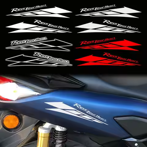 2PCS Reflective Motorcycle Front Fender Vinyl Stickers Moto Side Body Head Tail Box Accessories Deca
