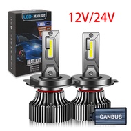 110W Led ไฟหน้า H4 Led Canbus H11 H7 HB3 HB4 HIR2สูงลำแสงต่ำ6000K 12V 24V สำหรับรถยนต์/รถบรรทุก