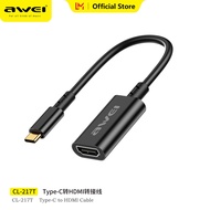 Awei 0.2M Type-C to HDMI Cable 3D 4K 30Hz High Speed High definition projection Type-C to Type-C Ada