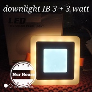 lampu plafon downlight 2 warna kotak
